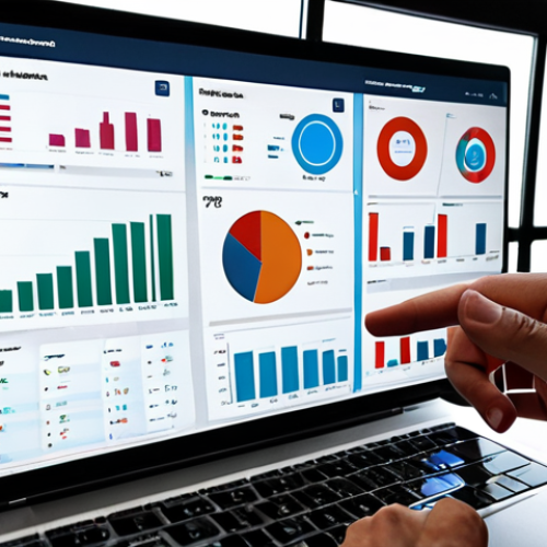 Home 4 **A person analyzing a dashboard filled with social media data, charts showing sentiment analysis, and emerging trends.** (Focus on the concept of identifying trends and opportunities through data analysis)